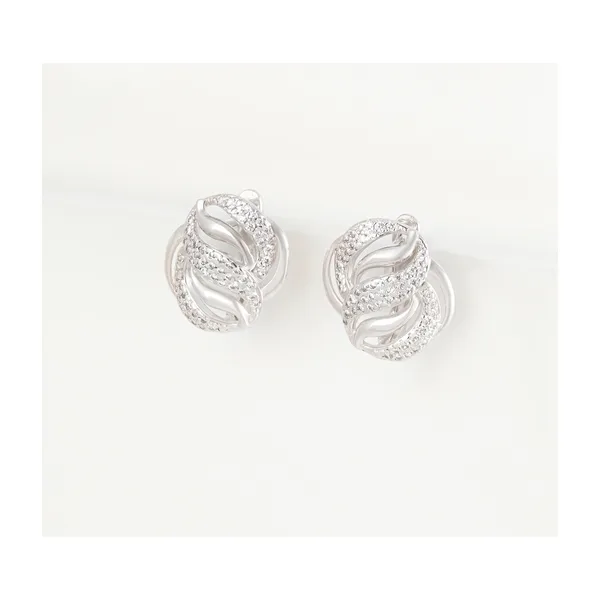 Серьги из серебра с фианитами — арт. 000-319480