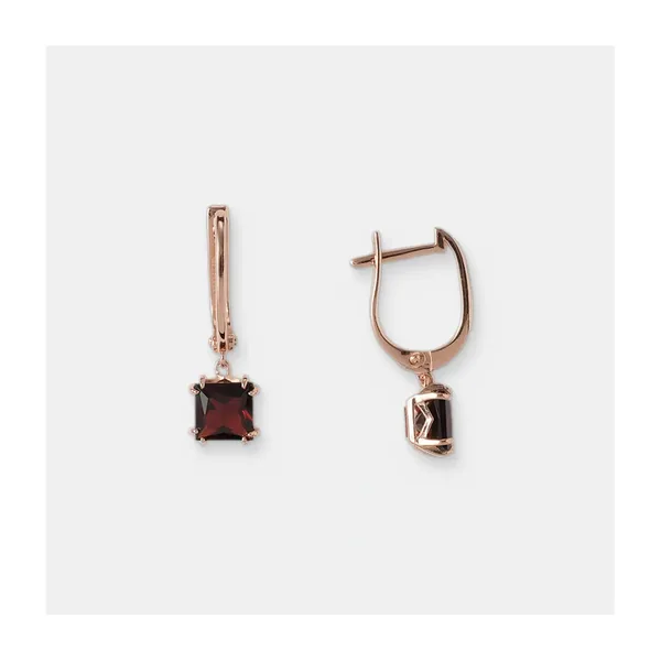 Серебряные серьги с гранатами — арт. 10522-006476