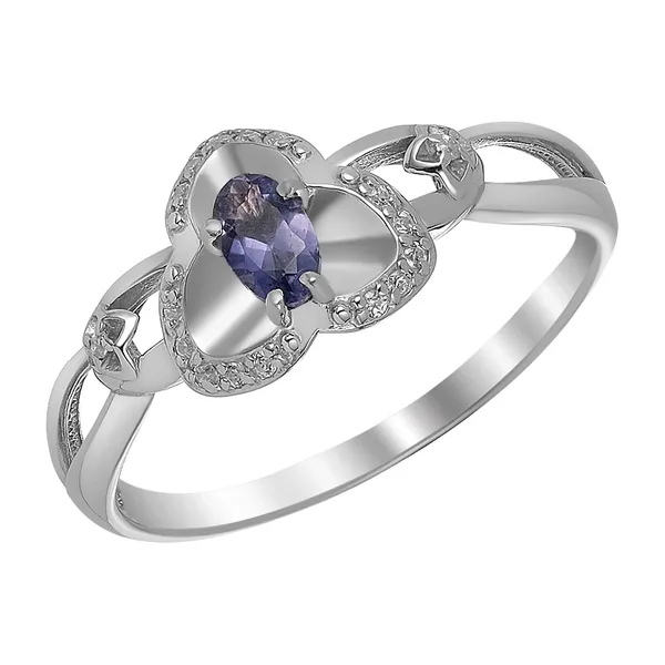 Серебряное кольцо с иолитом — арт. 1047530