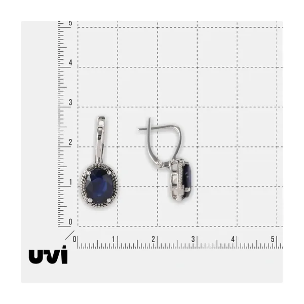 Серебряные серьги с сапфирами — арт. 10521-001553