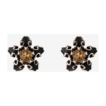 Пусеты из серебра с цитрином Baroque yellow Sparkle NoBrandName Poison Drop — модель nxe0wun — фото 3