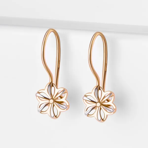 Серьги детские из красного золота — арт. 000-379140