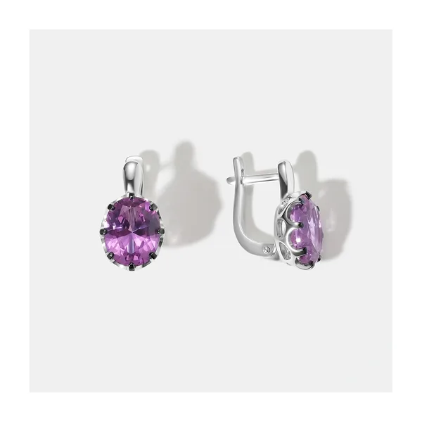 Серьги из серебра 925 пробы с синтетическими камнями — арт. 10523-000223