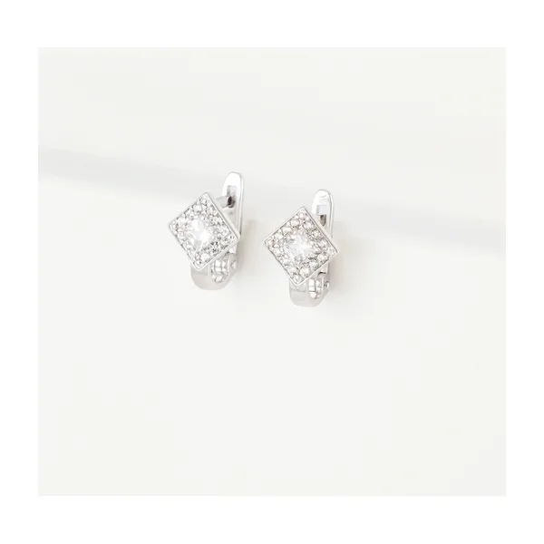 Серьги детские из серебра с фианитами — арт. 000-284295
