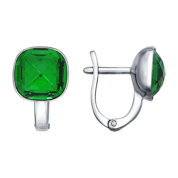 Серьги из серебра с фианитами — арт. 000-265970
