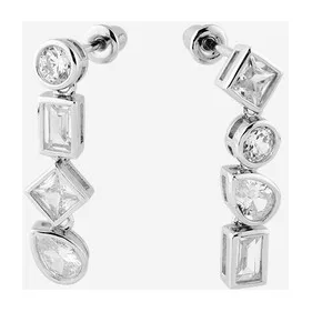 Серьги из серебра с фианитами — модель gua7ezp