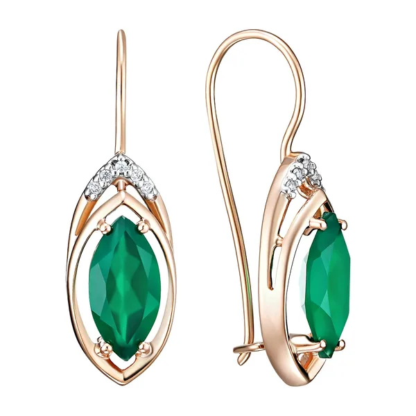 Серебряные серьги с агатами