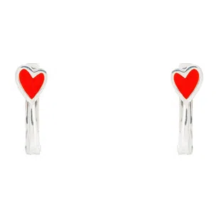 Серьги сердца с эмалью УРА jewelry Poison Drop — модель 1nnf6e6 — фото 2