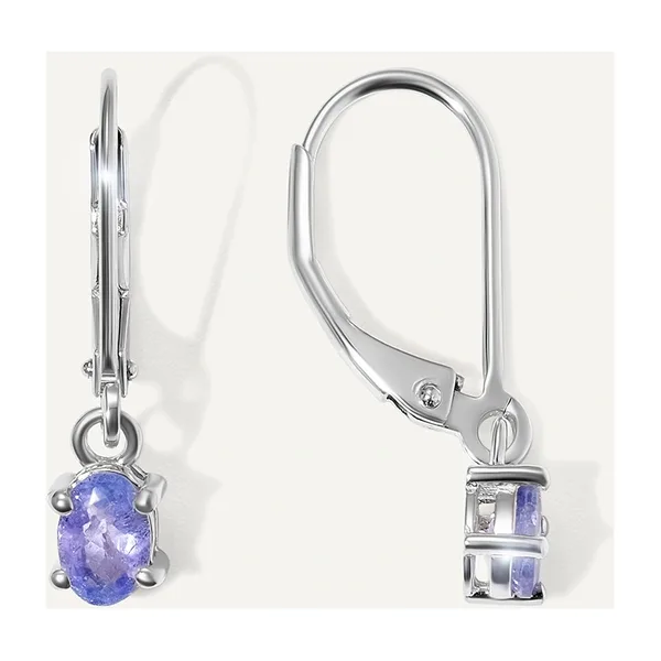 Серебряные серьги с танзанитами — арт. 10522-003228