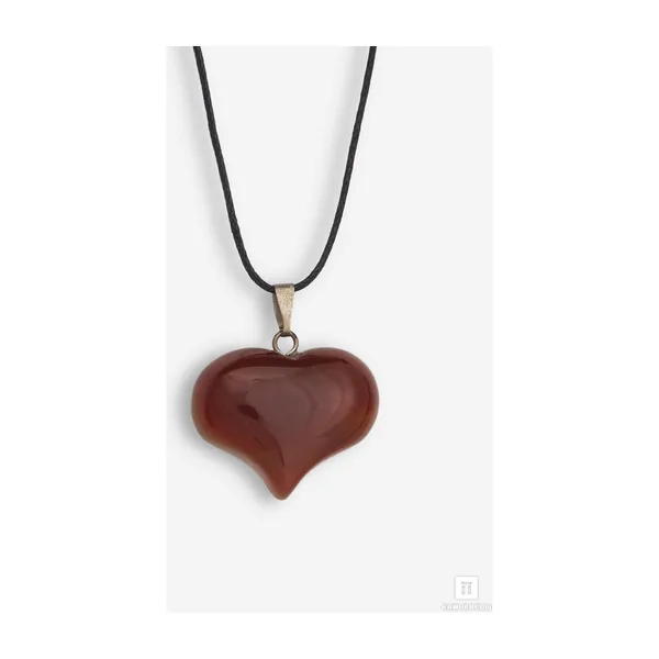 Кулон «Сердце» из сердолика — арт. 6081