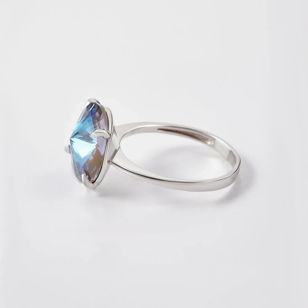 Кольцо из серебра с кристаллами Swarovski NZ Наше золото, арт. 000-360071 — фото 3