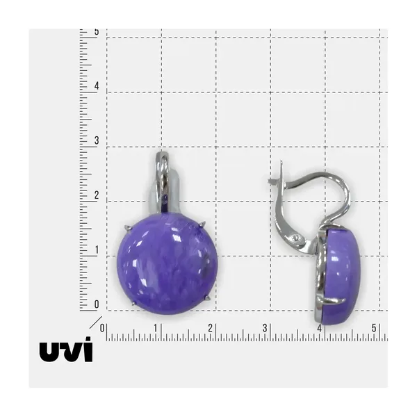 Серебряные серьги с чароитами — арт. 10522-006711