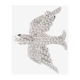 Брошь из серебра Bird с кристаллами WANNA?BE! Poison Drop — модель q4gu7b8 — фото 2
