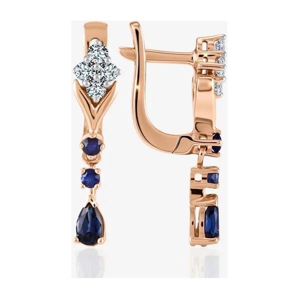 Серьги из красного золота — арт. 000-406784