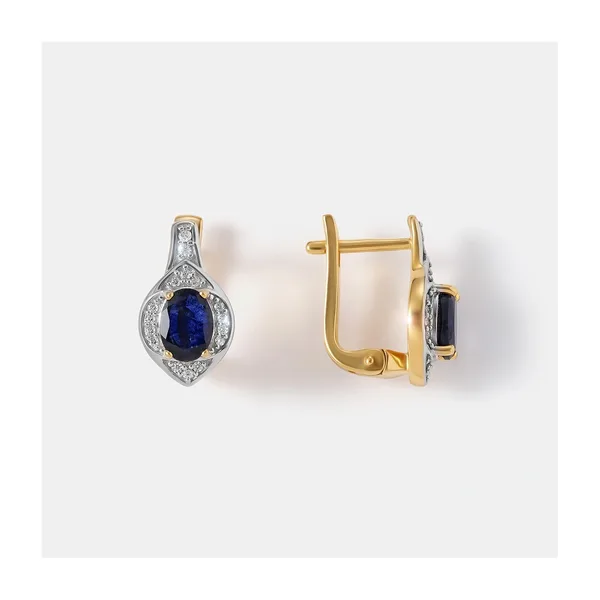 Серебряные серьги с сапфирами — арт. 10521-001597