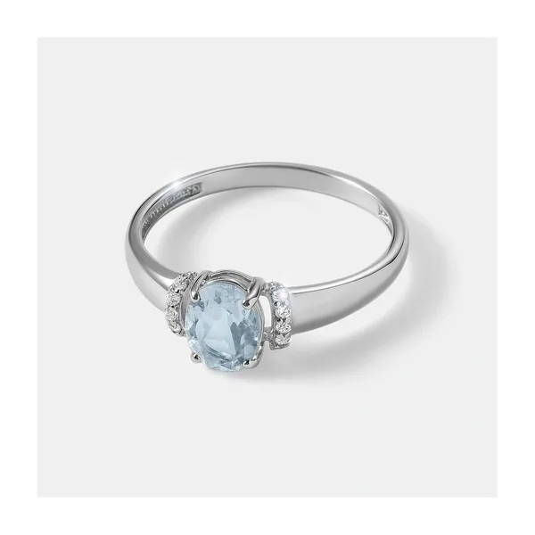 Серебряное кольцо с аквамарином — арт. 10322-005857