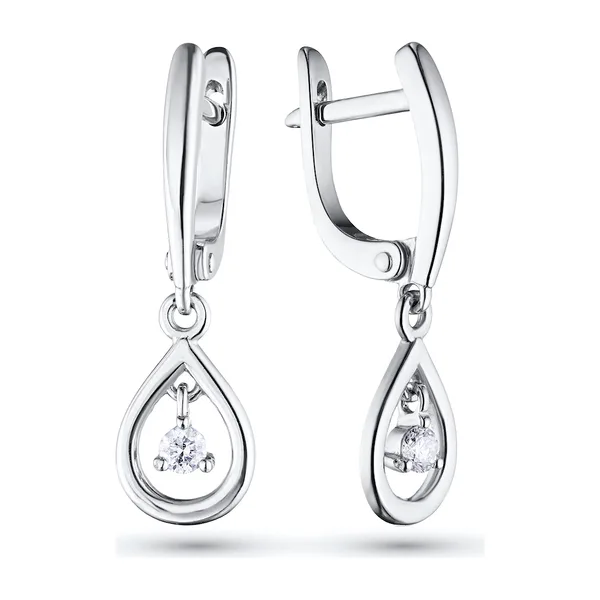Серьги из серебра с бриллиантами