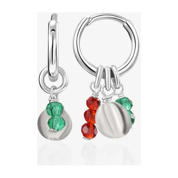 Серьги из серебра с кристаллами — арт. 000-405583