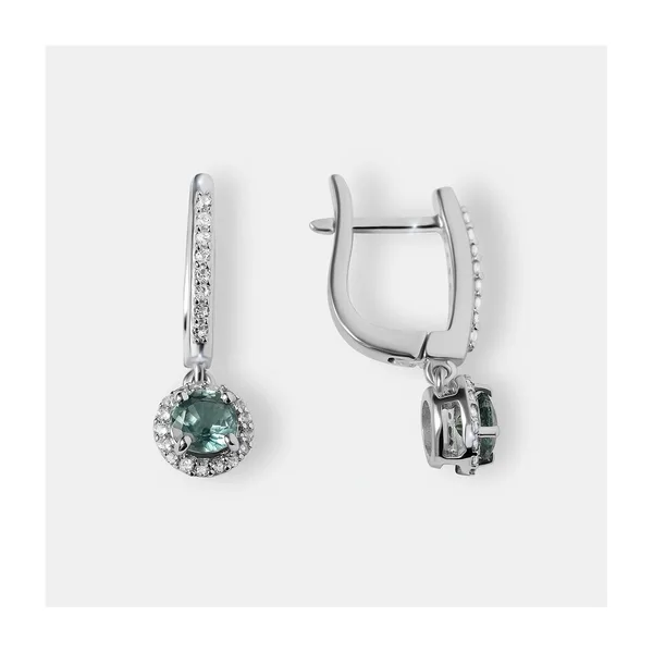 Серебряные серьги с кианитами — арт. 10522-002349