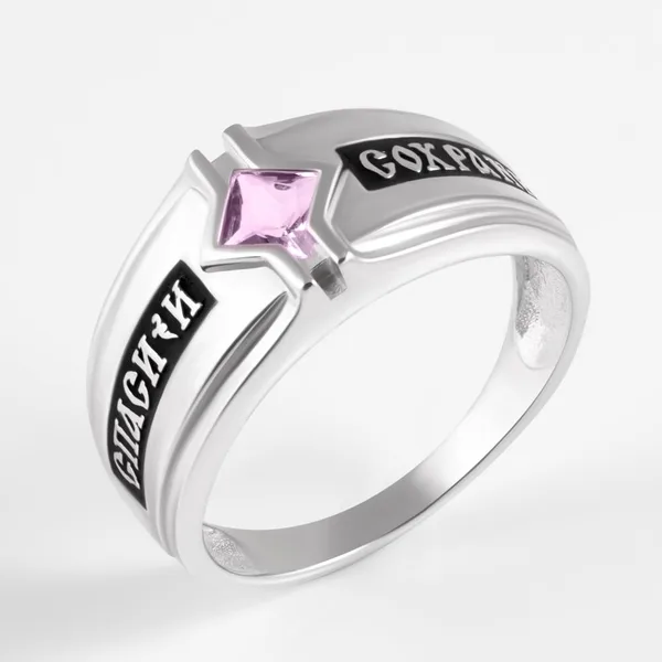 Кольцо из серебра с аметистами — арт. 000-385504