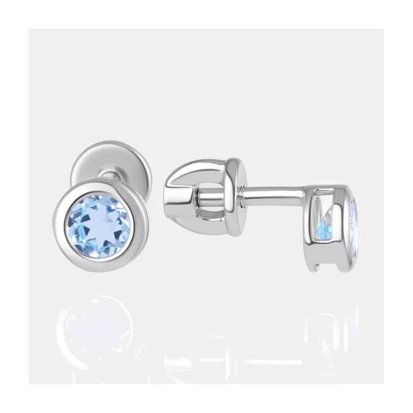 Серьги гвоздики из серебра с топазами — арт. 000-240955