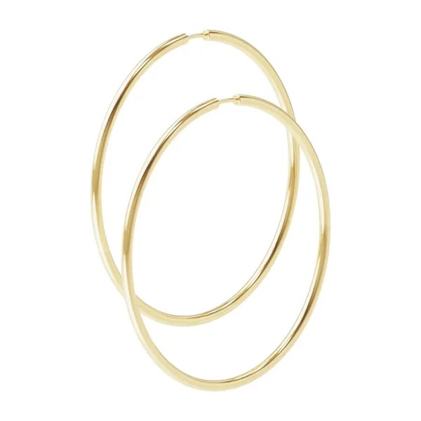 Серьги-кольца из серебра — модель uty5mti