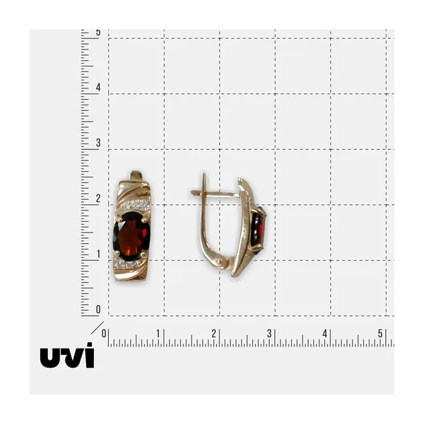 Серебряные серьги с гранатами — арт. 10522-006473
