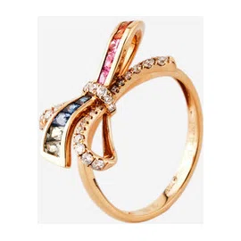 Кольцо из золота с бриллиантами и сапфирами Adelya Jewellery Poison Drop — модель fr32ggy — фото 3