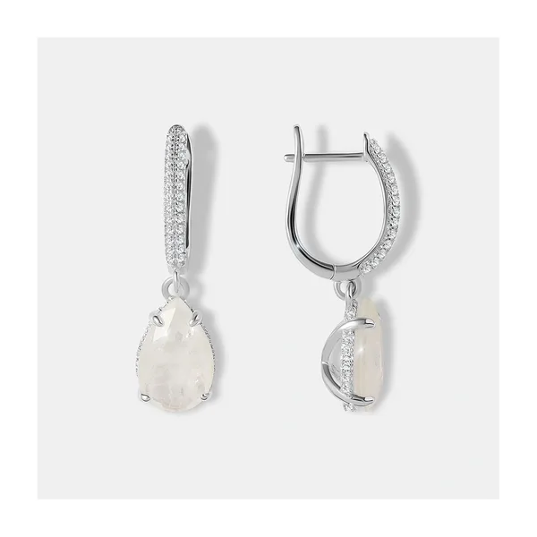 Серебряные серьги с горным хрусталем — арт. 10523-000485