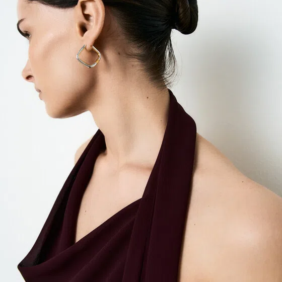 Биколорные серьги из серебра Erte Darkrain Poison Drop — модель 6ue97br — фото 2