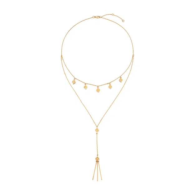 Серебряное колье-галстук Марокко с позолотой LUTA Jewelry Poison Drop — модель mbavc6f — фото 2
