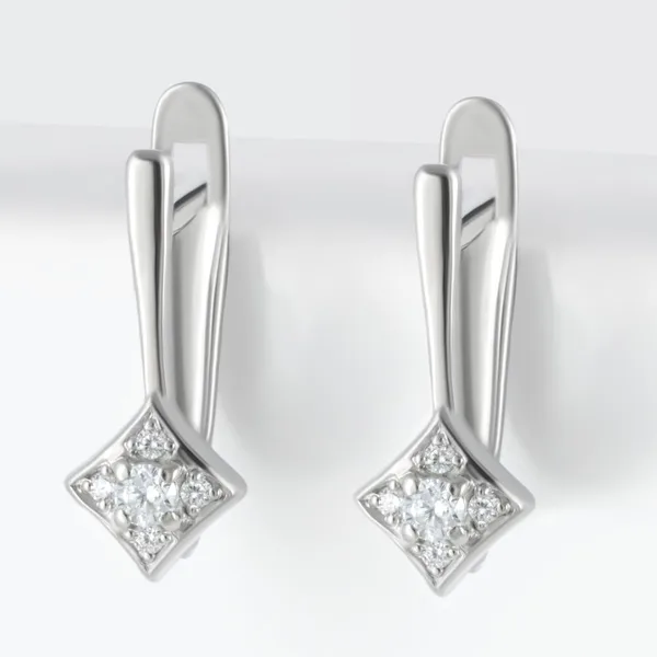 Серьги из серебра с фианитами — арт. 000-397191
