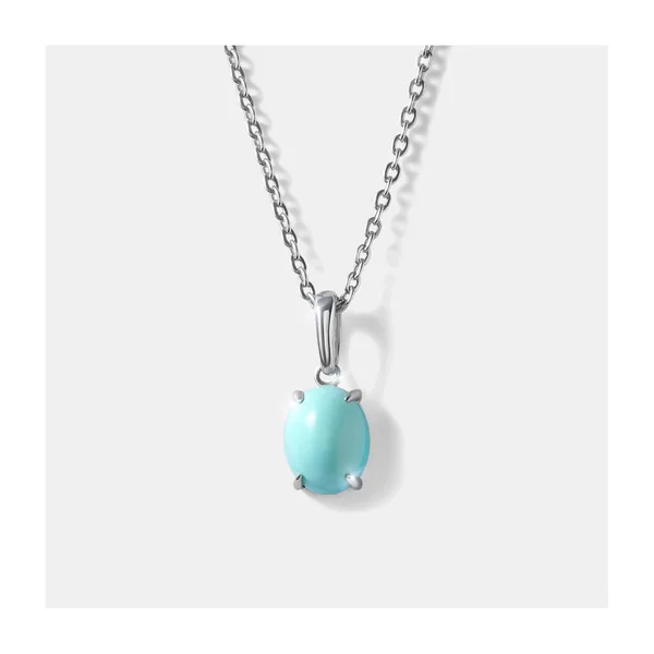 Серебряная подвеска с бирюзой — арт. 10422-002381