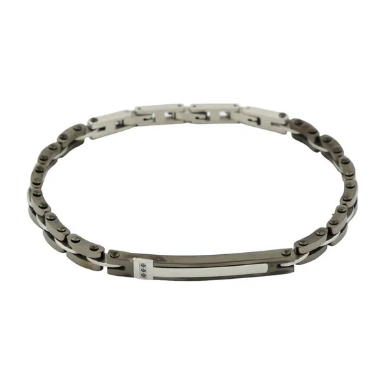 Черный стальной браслет из коллекции PERFORMANCE BIKKEMBERGS JEWELLERY Poison Drop — модель 8smf51b — фото 2