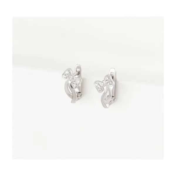 Серьги детские из серебра с фианитами — арт. 000-359055