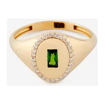 Кольцо из золота с бриллиантами и хризолитом Vif Lumiere D'OR Poison Drop — модель 6k0x8cd — фото 2