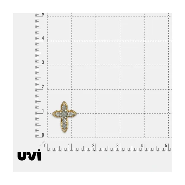 Серебряная подвеска-крест с бриллиантами — арт. 10421-000937