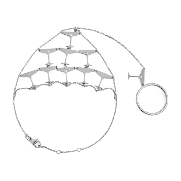 Серебряный браслет-слейв Sparkling — модель p7ug15g