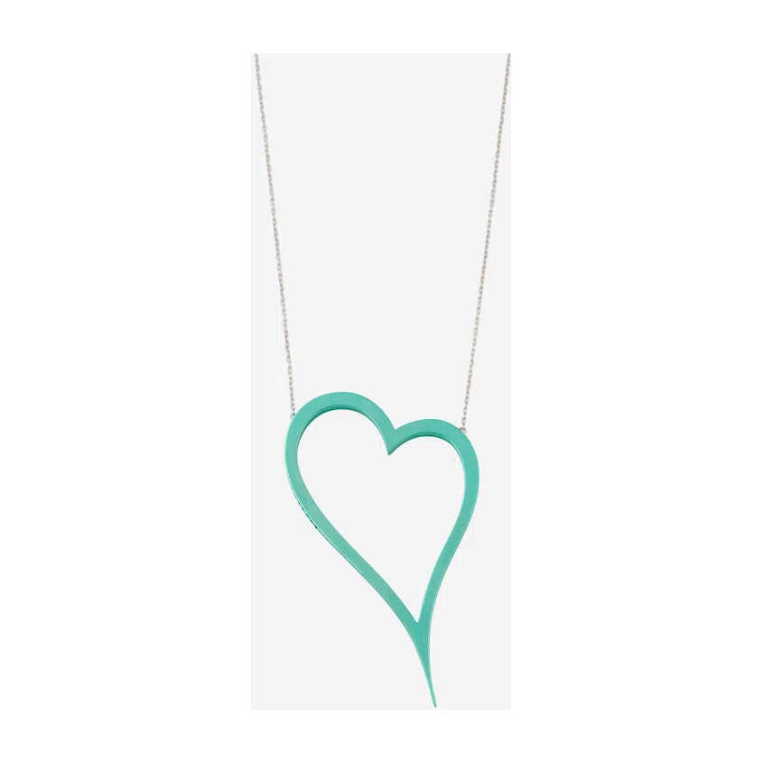 Колье из серебра «Голубое сердце» Dzhanelli Jewellery Poison Drop — модель csirfx6