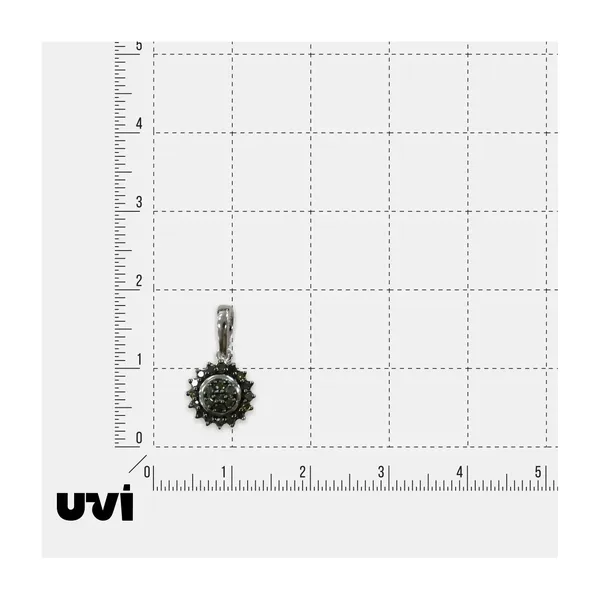 Серебряная подвеска с зелеными бриллиантами — арт. 10421-000909