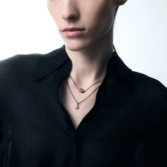 Колье из серебра с муассанитом Mintaka Jewellery Poison Drop — модель khfas3m — фото 3