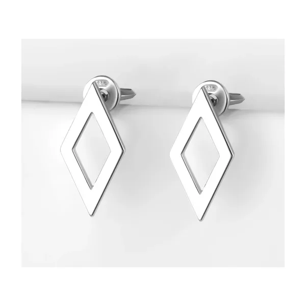 Серьги гвоздики из серебра — арт. 000-395954
