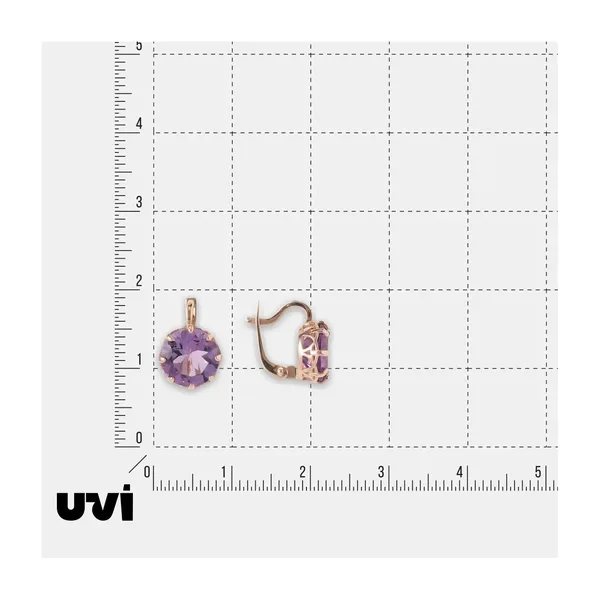 Серебряные серьги с аметистами — арт. 10522-006435