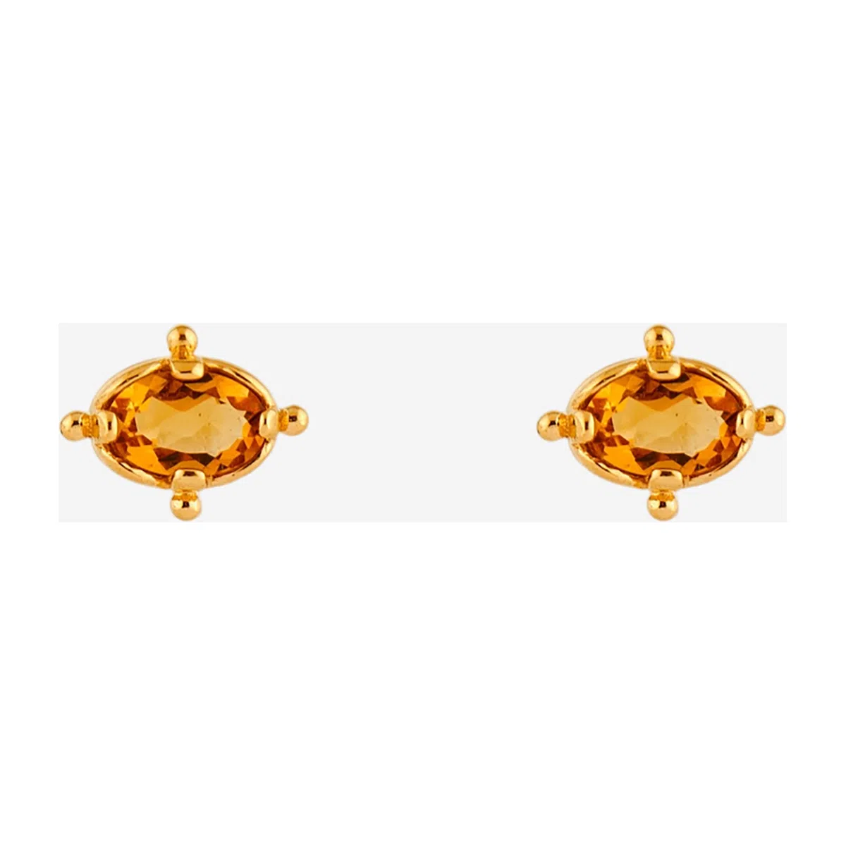 Позолоченные серьги из серебра с цитрином Wisteria Gems Poison Drop — модель d4vhxvm