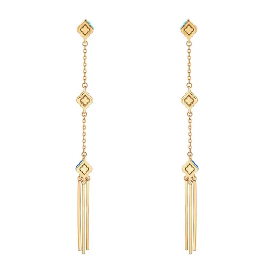 Серебряные позолоченные длинные серьги Марокко LUTA Jewelry Poison Drop — модель dczjj6c — фото 2