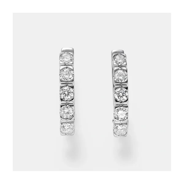 Серебряные серьги с муассанитами — арт. 10522-001031