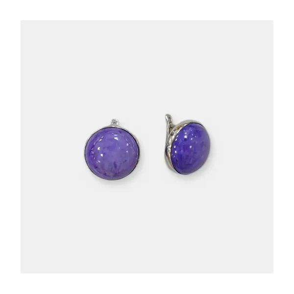 Серебряные серьги с чароитами — арт. 10522-006709