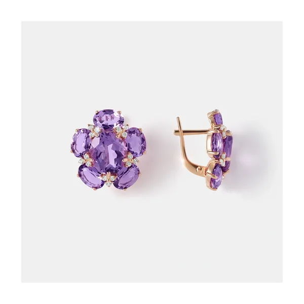 Серебряные серьги с аметистами — арт. 10522-006247
