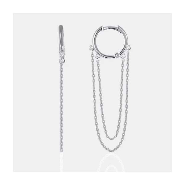 Серьги подвесные из серебра — арт. 000-400397