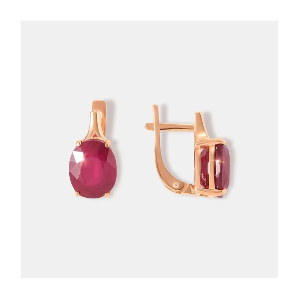 Серебряные серьги с рубинами — арт. 10521-001723